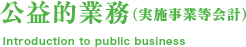 公益的業務（実施事業等会計）